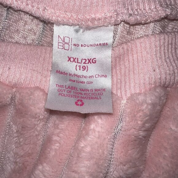 No Boundaries Pink Ribbed Plush Pullover Sweater XXL Soft Fleece Top - Picture 3 of 4